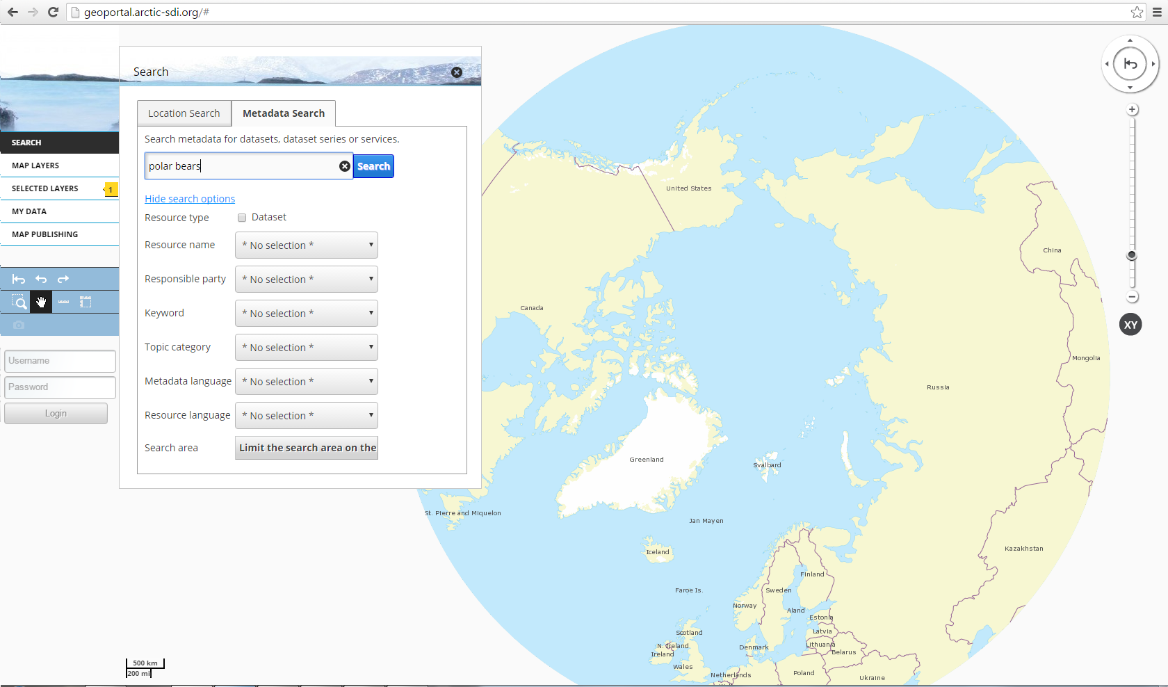 arcticsdi geoportal